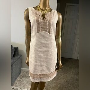 White House Black Market Beige Dress